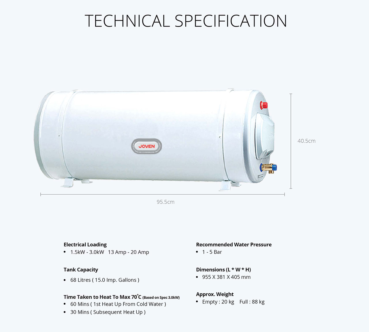 Storage Water Heater Joven Jh Series Joventhailand Com